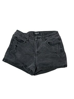 Enjean Black Distressed High-Rise Women’s Denim Shorts Size Large